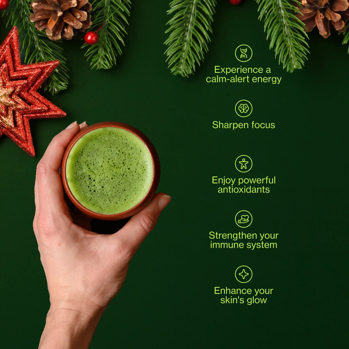 Matcha te-adventskalender 2024 med piskeris, Chawan og Chashaku
