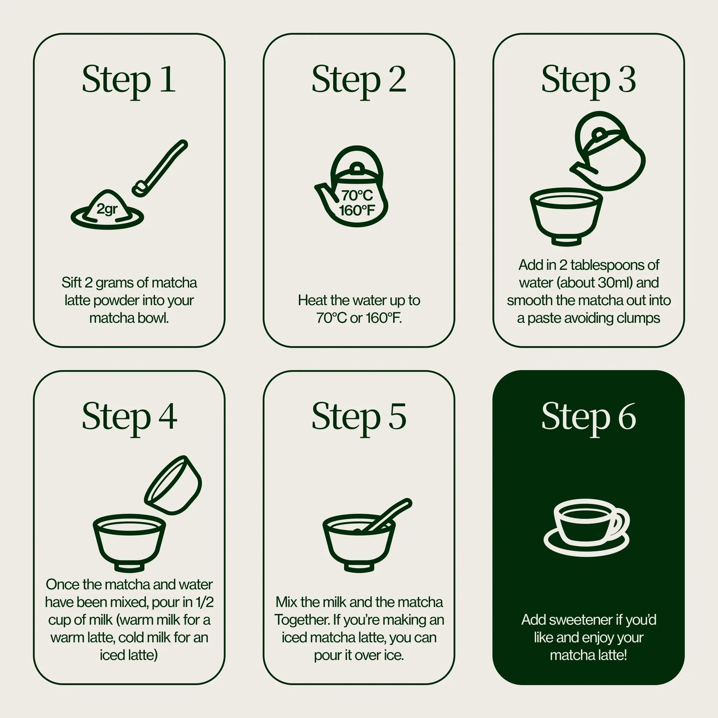 Premium Matcha Latte Pulver