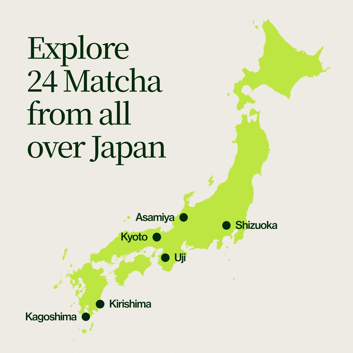 Matcha te-adventskalender 2024 med piskeris, Chawan og Chashaku