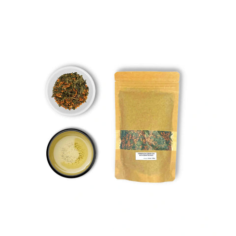 Genmaicha grøn te med ristede ris