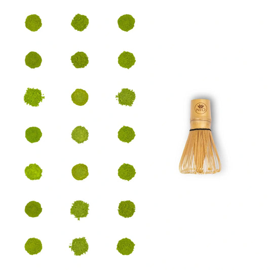 Matcha teprøvetager 21 pakke med Matcha piskeris