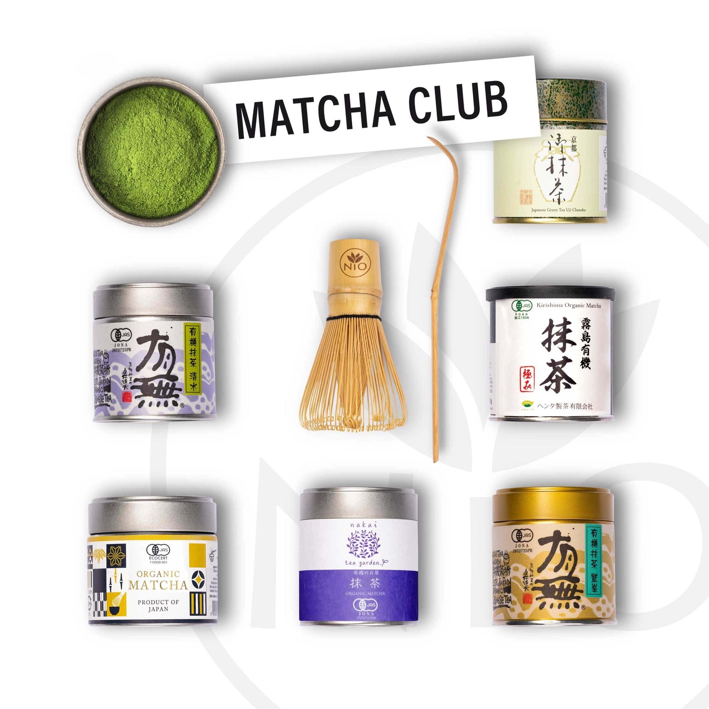Månedlig Matcha Club med gratis Matcha piskeris og Chashaku