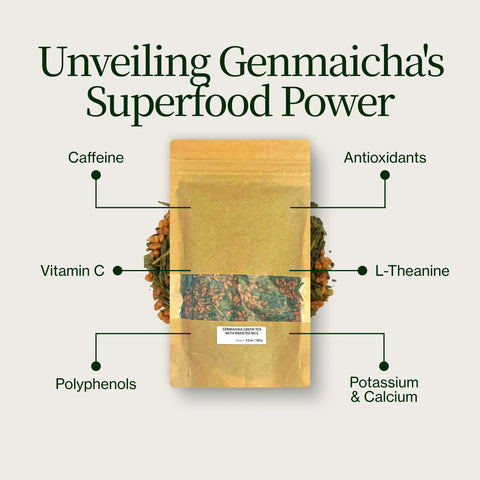 Genmaicha grøn te med ristede ris